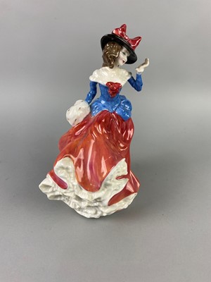 Lot 524 - A ROYAL DOULTON FIGURE OF 'BALLOON LADY' ALONG WITH OTHER FIGURES