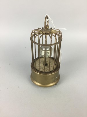 Lot 431 - A NOVELTY BIRDCAGE CLOCK