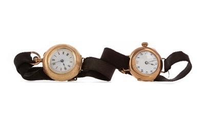 Lot 825 - TWO LADY'S GOLD CASED WRIST WATCHES
