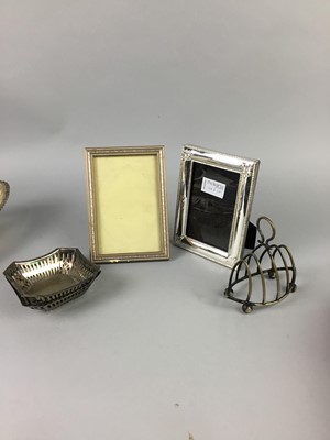 Lot 448 - A LOTT OF TWO PLATED TEA CADDIES AND OTHER PLATE