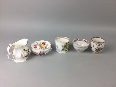 Lot 451 - AN ENGLISH PORCELAIN COFFEE CUP, CAN AND TEA BOWL