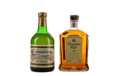 Lot 200 - CANADIAN CLUB AGED 15 YEARS, AND CONNEMARA PEATED