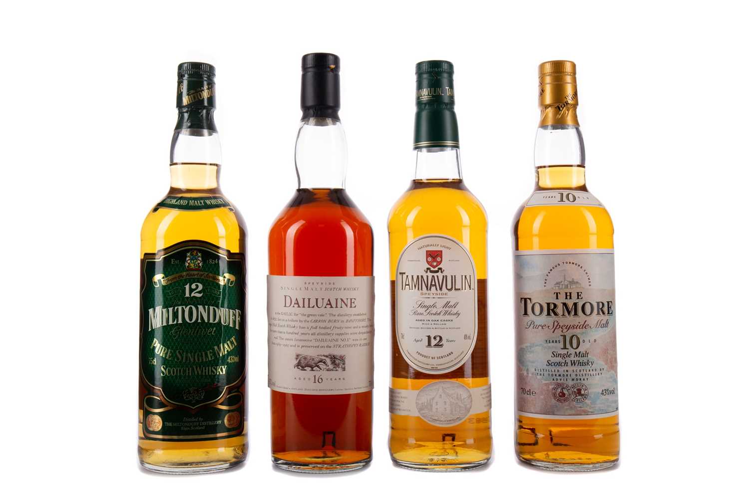 Lot 214 - DAILUAINE, TAMNAVULIN, TORMORE AND MILTONDUFF