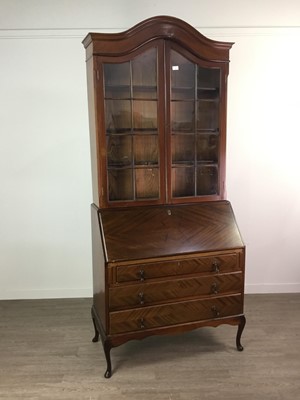 Lot 536 - A MAHOGANY BUREAU BOOKCASE