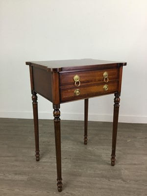 Lot 544 - A MAHOGANY SIDE TABLE