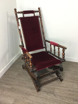 Lot 551 - AN AMERICAN ROCKING CHAIR