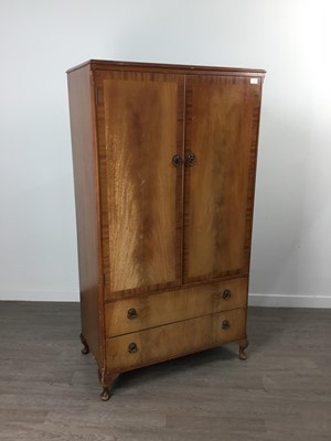 Lot 585 - A MAHOGANY GENTS’ WARDROBE