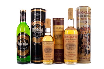 Lot 239 - ONE AND A HALF BOTTLES OF GLENMORANGIE 10 YEARS OLD, AND ONE GLENFIDDICH SPECIAL RESERVE