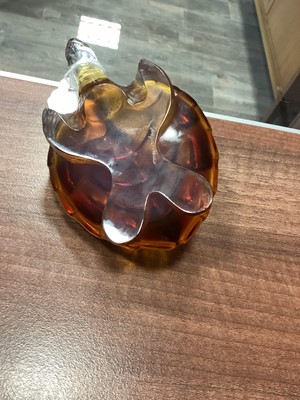 Lot 286 - A LALIQUE CLEAR AND AMBER GLASS SEA TURTLE