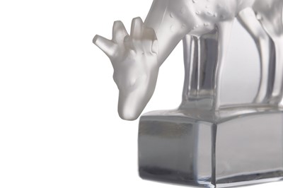 Lot 287 - A LALIQUE CLEAR AND FROSTED GLASS FAWN
