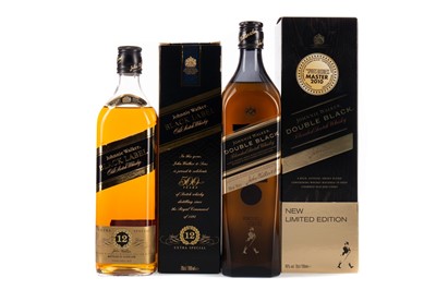 Lot 238 - JOHNNIE WALKER BLACK LABEL AGED 12 YEARS, AND DOUBLE BLACK