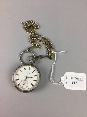 Lot 613 - A VICTORIAN POCKET WATCH