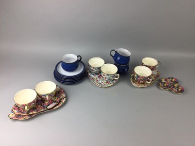 Lot 620 - A COLLECTION OF ROYAL WINTON CHINTZ CUPS AND SAUCERS ALONG WITH DENBY