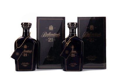 Lot 243 - TWO BALLANTINE'S AGED 21 YEARS DECANTERS