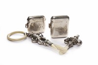 Lot 516 - GEORGE V SILVER RATTLE maker's mark rubbed,...