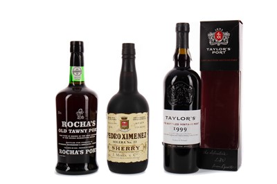 Lot 253 - TWO BOTTLES OF PORT, AND ONE BOTTLE OF SHERRY