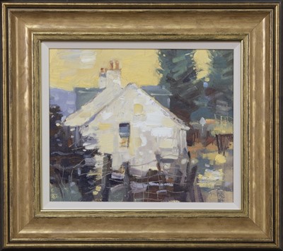 Lot 196 - COTTAGE, ARGYLL, AN OIL BY PETER FOYLE