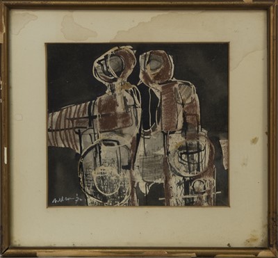 Lot 167 - COMPANIONS, A MIXED MEDIA BY CYRIL WILSON