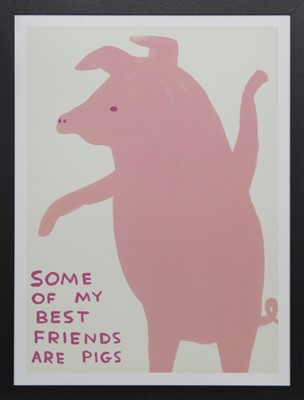 Lot 189 - SOME OF MY BEST FRIENDS ARE PIGS, A LITHOGRAPH BY DAVID SHRIGLEY