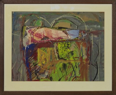 Lot 172 - WALLED GARDEN, A MIXED MEDIA BY DOUGLAS THOMSON
