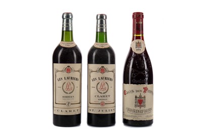 Lot 262 - TWO BOTTLES OF LES LAURIERS 1961, AND ONE CLOS DE PAPES 1994