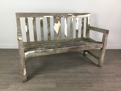 Lot 633 - A GARDEN BENCH