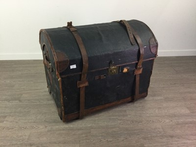 Lot 667 - A LARGE DOME TOP TRUNK