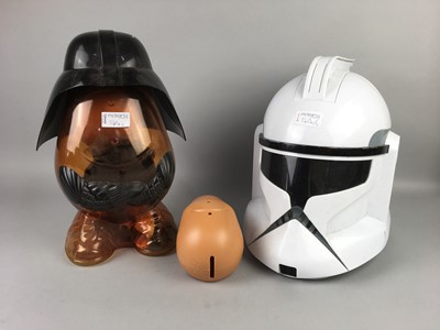 Lot 540A - A DARTH VADAR MR POTATO HEAD AND A STAR WARS HELMET