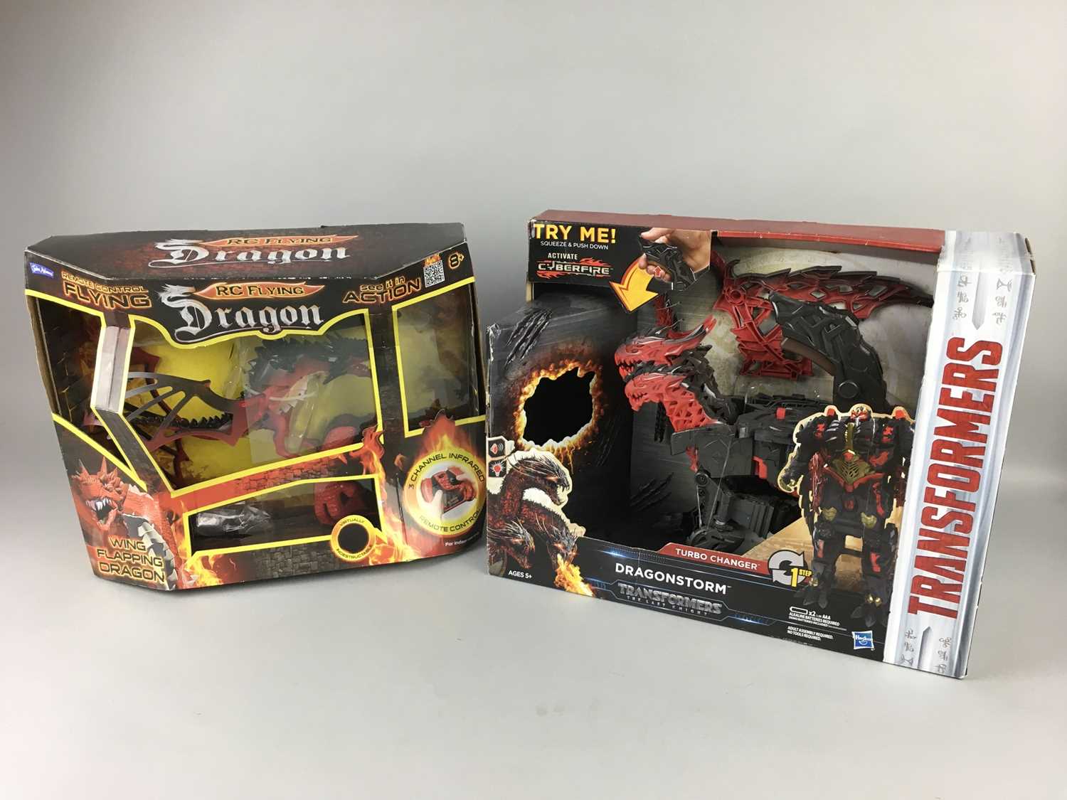 Lot 600 - A REMOTE CONTROL DRAGON AND ANOTHER DRAGON TOY