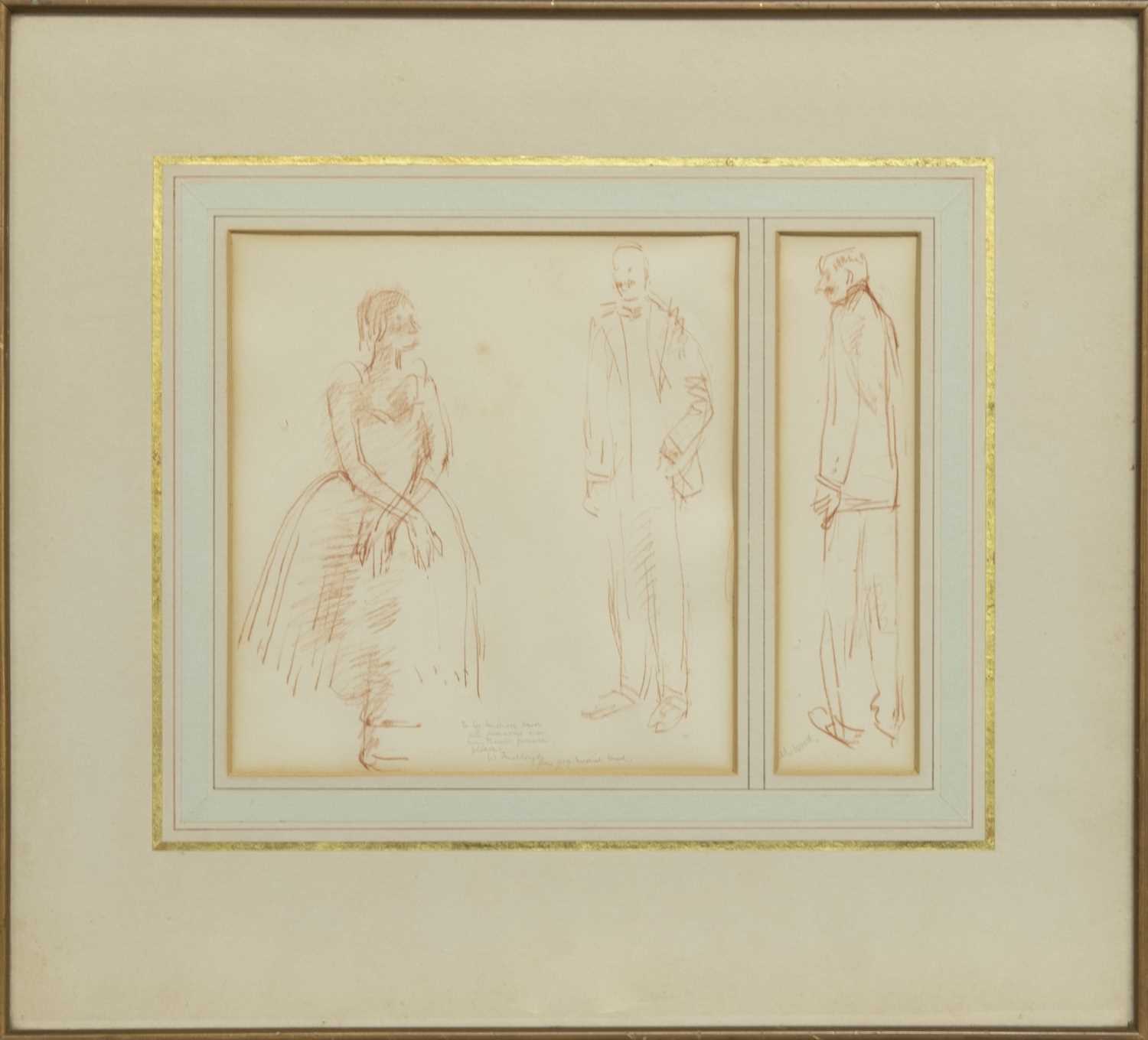 Lot 333 - A PAIR OF CHALK STUDIES BY WILFRED FAIRCLOUGH