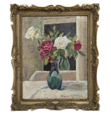 Lot 345 - ROSES, AN OIL BY CATHERINE CHARLES