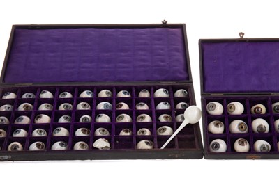 Lot 611 - A COLLECTION OF PROSTHETIC GLASS EYES