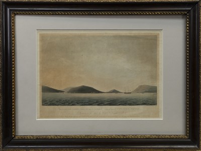 Lot 306 - VIEW OF EASTWARDS TOWARDS CAPE SEPET, NEAR TOULON, AN AQUATINT BY FRANCIS JUKES