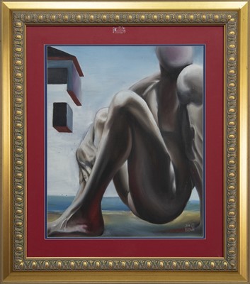 Lot 217 - AN UNTITLED OIL BY JIM BROWN