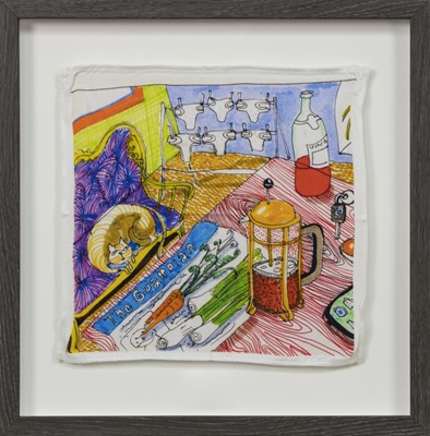 Lot 244 - THE VANITY OF SMALL DIFFERENCES, A HANDKERCHIEF BY GRAYSON PERRY