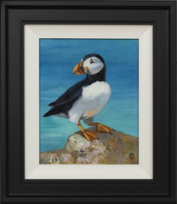 Lot 259 - PUFFIN, AN OIL BY ZHANNA PECHUGINA