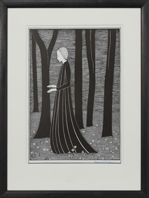 Lot 278 - WOMAN AND TREES, 1931, A LITHOGRAPH BY HANNAH FRANK