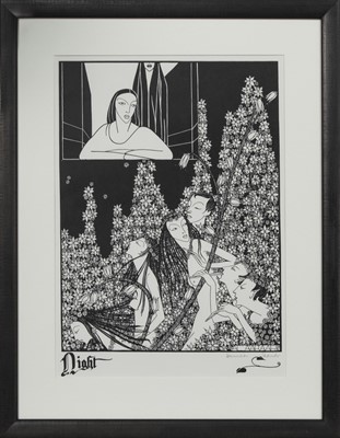 Lot 279 - NIGHT, 1930, A LITHOGRAPH BY HANNAH FRANK