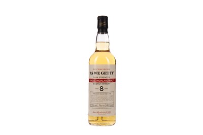 Lot 271 - AS WE GET IT HIGHLAND AGED 8 YEARS
