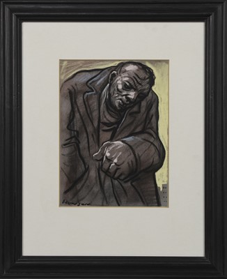 Lot 304 - LONELY DOSSER, A PASTEL BY PETER HOWSON