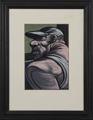Lot 305 - PATRIOT, A PASTEL BY PETER HOWSON