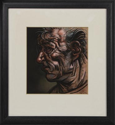Lot 306 - REFLECTIVE SINNER, A PASTEL BY PETER HOWSON