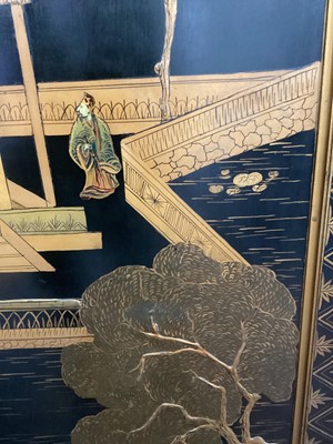 Lot 1057 - A JAPANESE FOLDING ROOM SCREEN