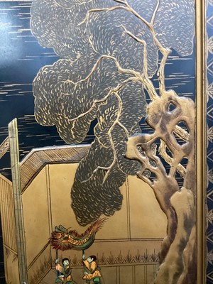 Lot 1057 - A JAPANESE FOLDING ROOM SCREEN