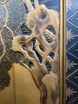 Lot 1057 - A JAPANESE FOLDING ROOM SCREEN