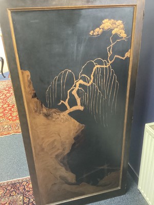 Lot 1057 - A JAPANESE FOLDING ROOM SCREEN