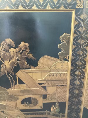 Lot 1057 - A JAPANESE FOLDING ROOM SCREEN