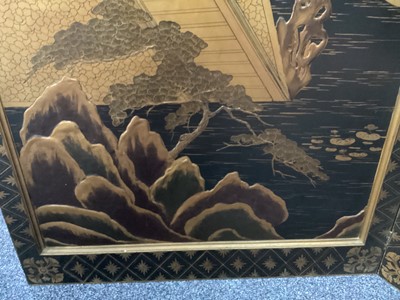 Lot 1057 - A JAPANESE FOLDING ROOM SCREEN