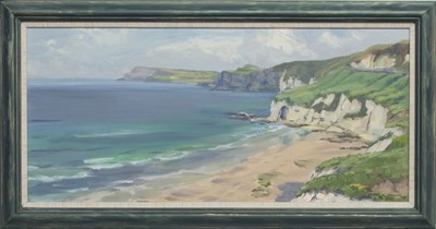 Lot 321 - COAST AND CLIFFS, AN OIL BY MABEL G YOUNG