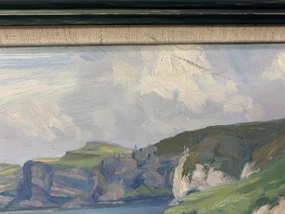 Lot 321 - COAST AND CLIFFS, AN OIL BY MABEL G YOUNG